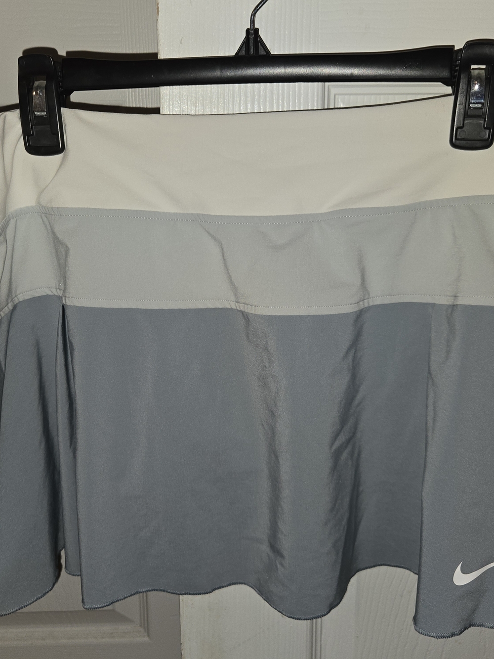 Nike Court Dri-FIT Victory Colorblock Tennis Golf Skort Gray White XL